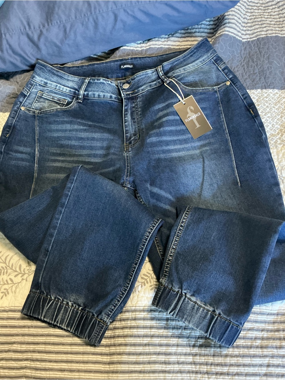 Women’s Dark Blue Jogger Jeans -Flamingals